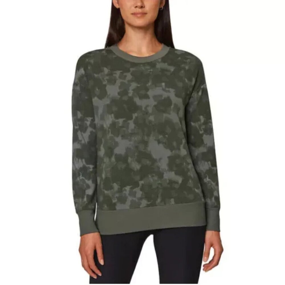 Mondetta Women's Plus Size XXL Green Tie Dye Sweatshirt NWT